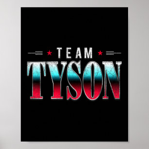 Team Tyson Family Personalised Name Tyson Vintage Poster