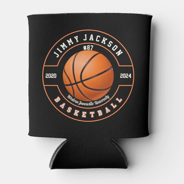 Team - University - School Basketball  Can Cooler (Front)