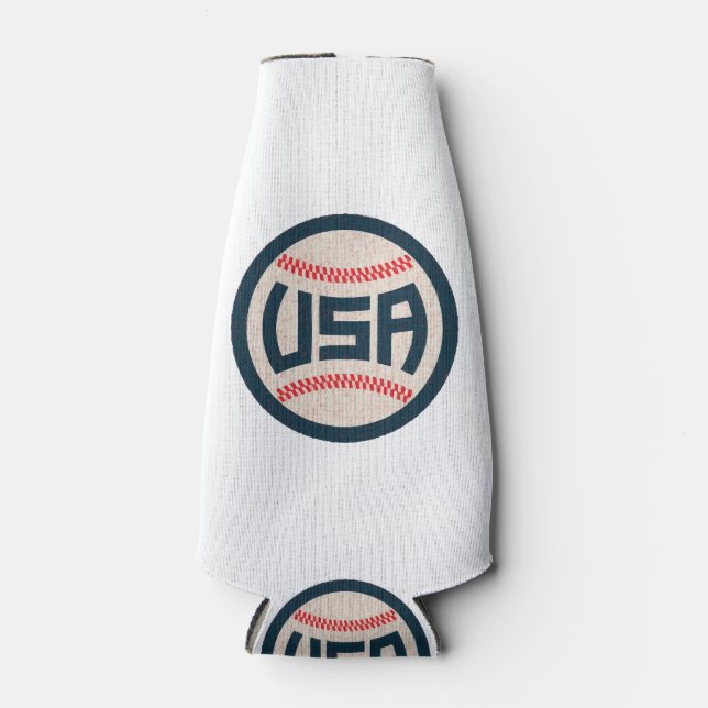 Team USA Baseball Bottle Cooler (Front)