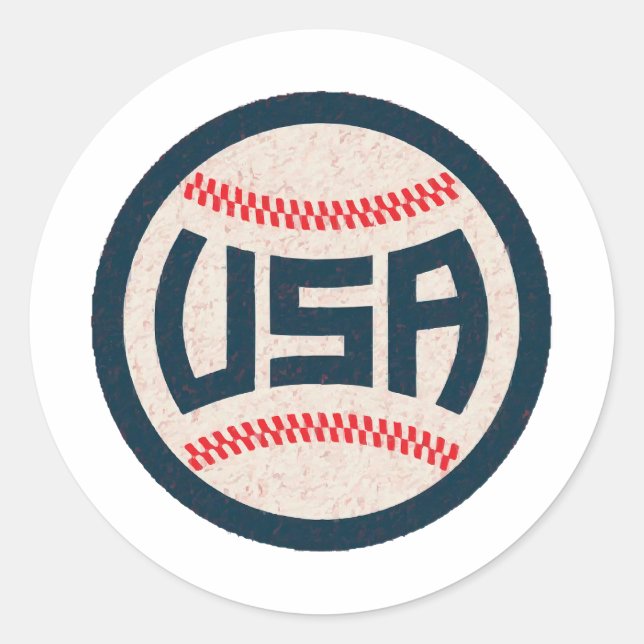 Team USA Baseball Classic Round Sticker (Front)