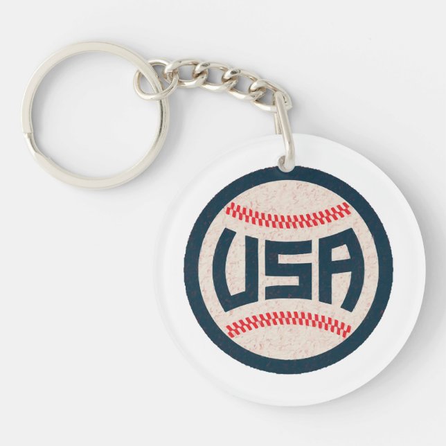 Team USA Baseball Key Ring (Front)