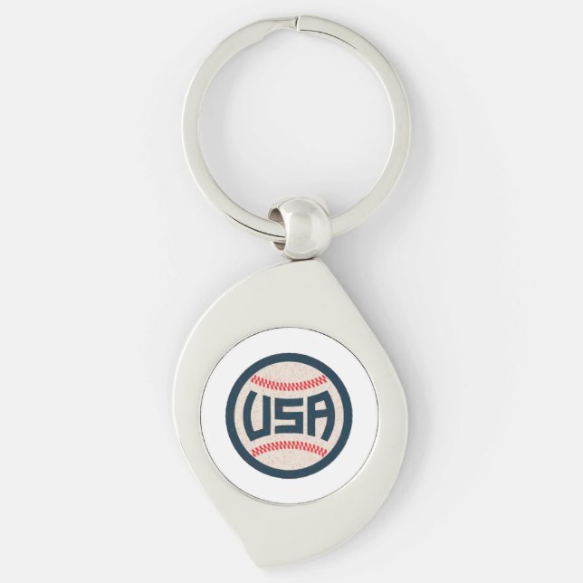 Team USA Baseball Key Ring (Front)