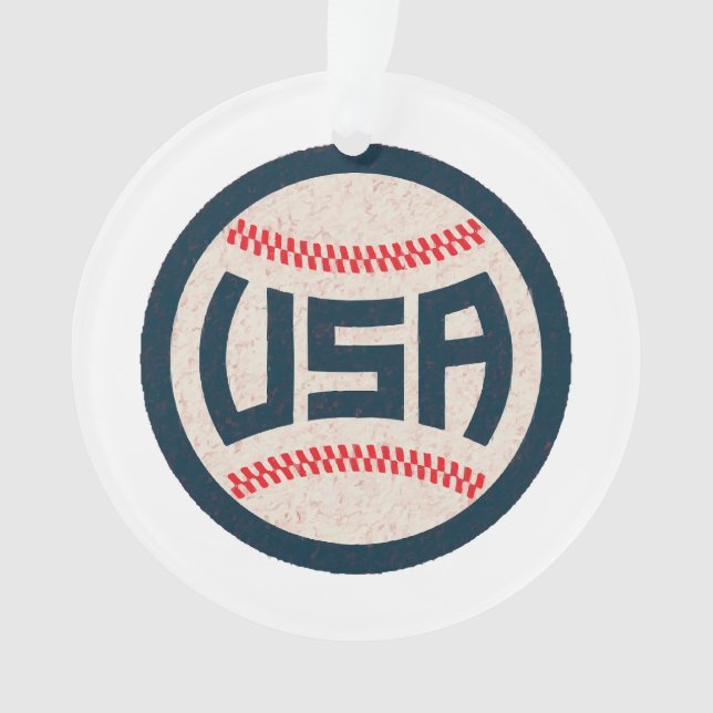 Team USA Baseball Ornament (Front)
