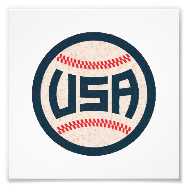 Team USA Baseball Photo Print (Front)