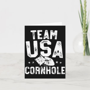 Team usa cornhole champion bean bag toss card