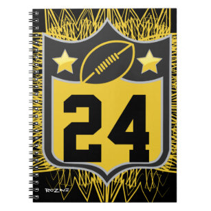 Team USA Sports Black and Gold Pittsburgh Football Notebook