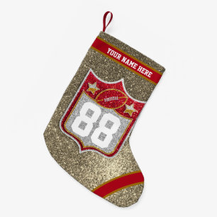 Team USA Sports Red and Gold College Football Small Christmas Stocking