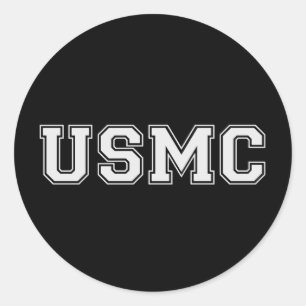 Team USMC Classic Round Sticker