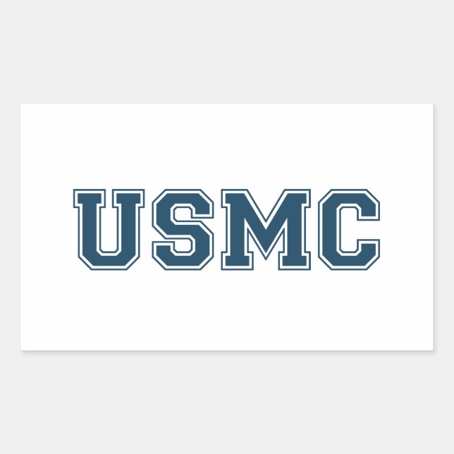 Team USMC Rectangular Sticker (Front)