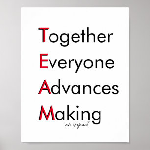 TEAM Values – Together Everyone Advances Making an Poster