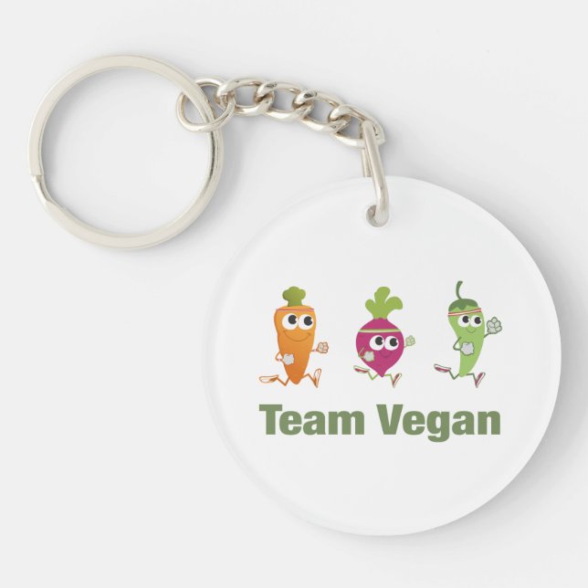 Team Vegan  Key Ring (Front)
