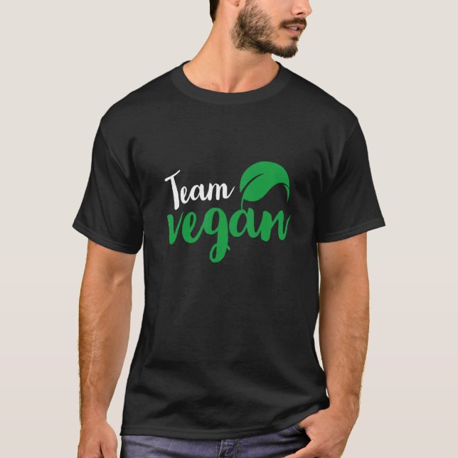 Team Vegan  Veganism Crew Group Outfit Natural Nut T-Shirt (Front)