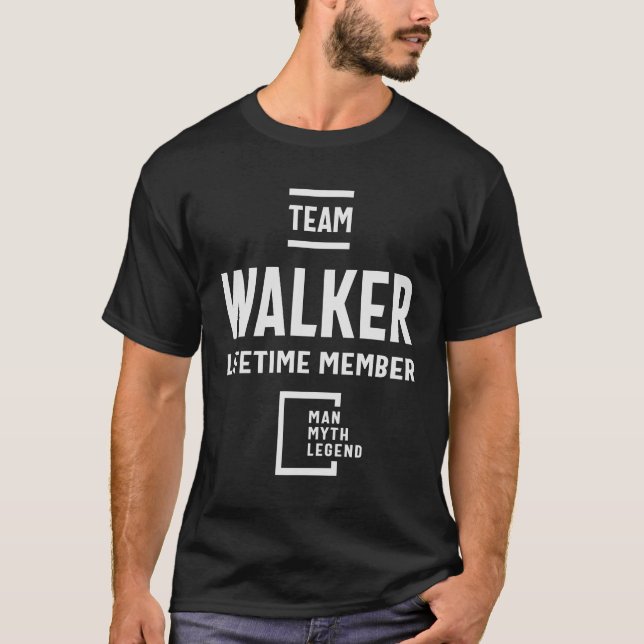 Team Walker Lifetime Member Funny Name Walker T-Shirt (Front)