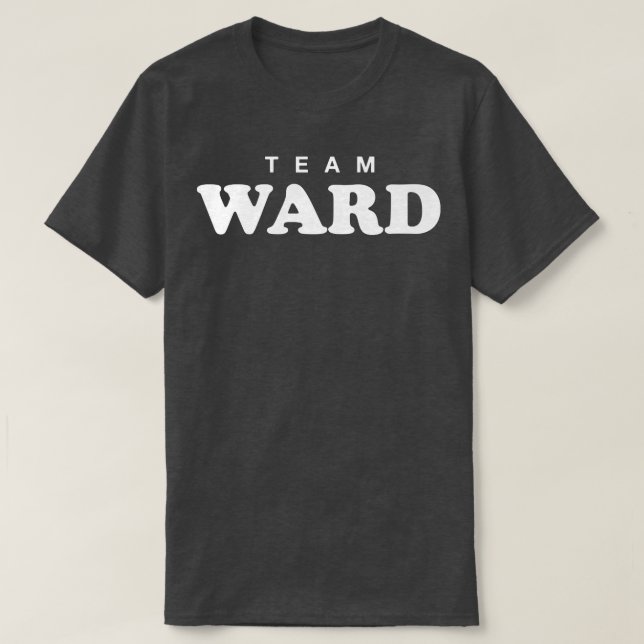 Team Ward Personalised Surname Bride Groom Family  T-Shirt (Design Front)