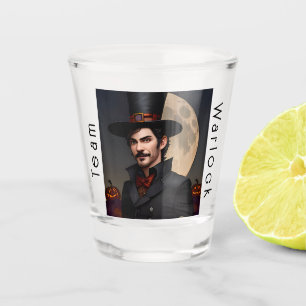 Team Warlock Halloween Spirit Party Games Shot Glass