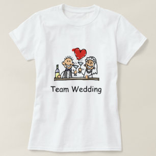Team Wedding Cute Bride Groom Bridal Bachelorette T-Shirt