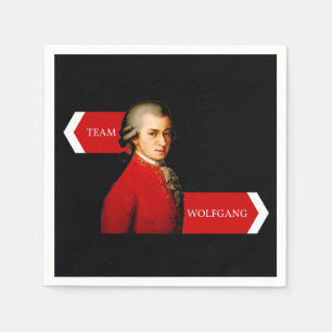 Team Wolfgang. Wolfgang Amadeus Mozart fan Napkin