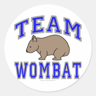 Team Wombat II Classic Round Sticker