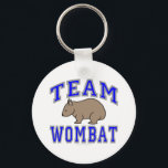 Team Wombat II Key Ring<br><div class="desc">Team Wombat,  the winningest team in the history of Australia. Team Wombat design in grey and blue.</div>