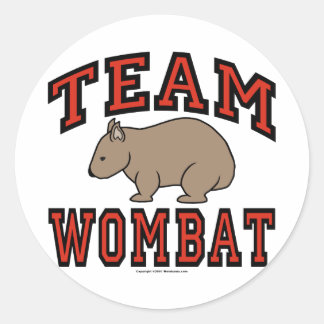 Team Wombat III Classic Round Sticker