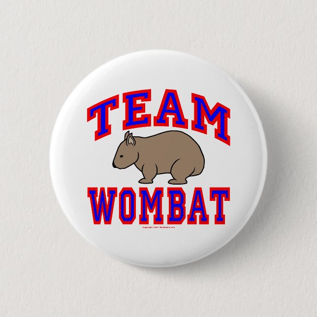 Team Wombat VI 6 Cm Round Badge (Front)