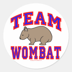 Team Wombat VI Classic Round Sticker