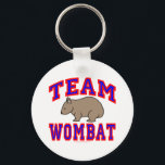 Team Wombat VI Key Ring<br><div class="desc">Team Wombat: There's no stopping the wombats. Even if you were foolish enough to try. Team Wombat design with red and blue lettering./h3></div>