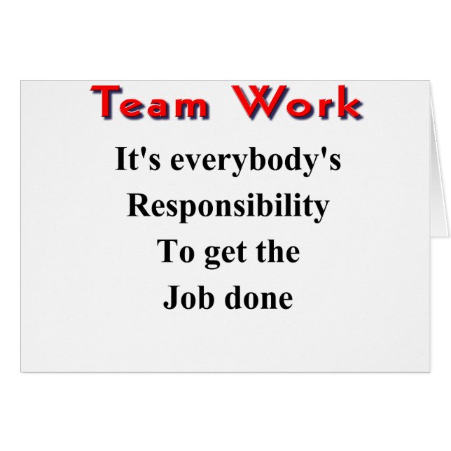 Team work (Front Horizontal)