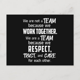 Team Work Job Awesome Spirit Team Player Gift Idea Postcard