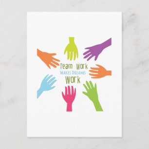 Team Work Postcard