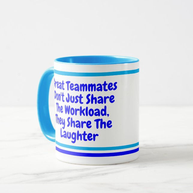 Team Work Quote Gift for Coworkers, Motivational Mug (Front Left)