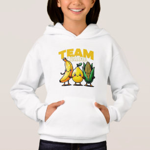 Team Yellow Cute Kawaii Fruits and Vegetables