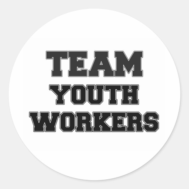Team Youth Workers Classic Round Sticker (Front)