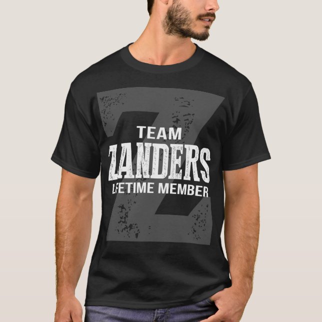 Team ZANDERS Lifetime Member T-Shirt (Front)