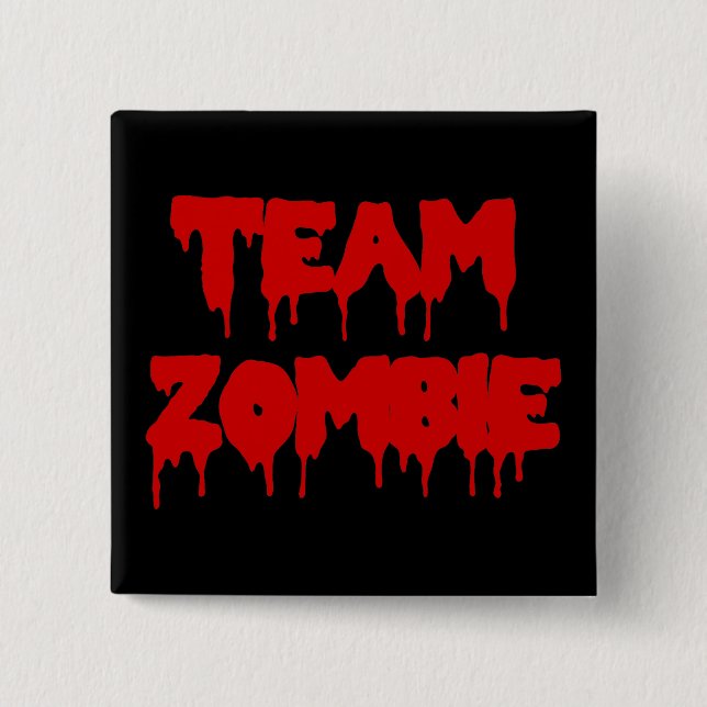 Team Zombie 15 Cm Square Badge (Front)