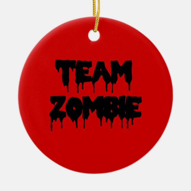 Team Zombie Ceramic Tree Decoration (Front)