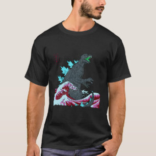 Teamgodzilla The Great Monster Off Kanagawa Teal W T-Shirt