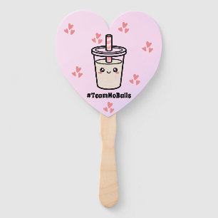 #TeamNoBalls Balls Bubble Tea Boba Gender Reveal Hand Fan