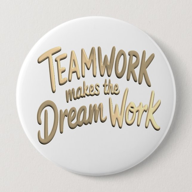Teamwork 10 Cm Round Badge (Front)