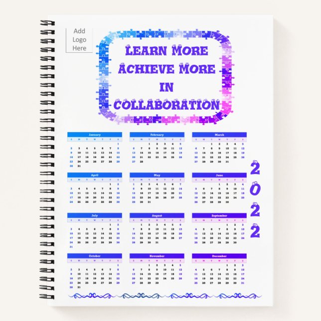 Teamwork 2022 Purple Spiral Notebook (Front)