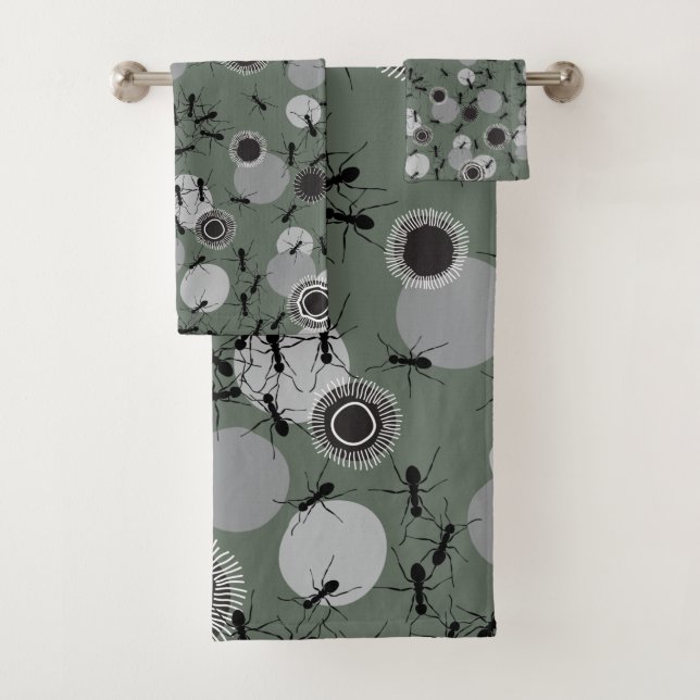 Teamwork. Ants working Bath Towel Set (Insitu)