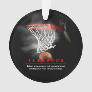Teamwork Basketball Motivational Inspirational Ornament