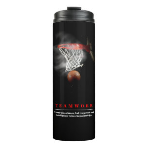 Teamwork Basketball Motivational Inspirational Thermal Tumbler