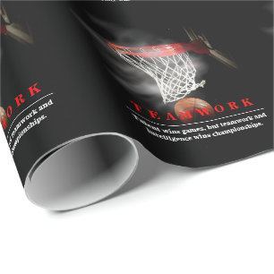 Teamwork Basketball Motivational Inspirational Wrapping Paper