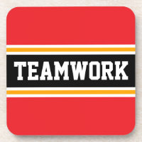 TEAMWORK Bright Red Black 70s Racing Stripes