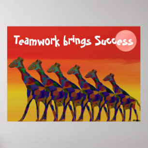 Teamwork brings Success Motivational Poster