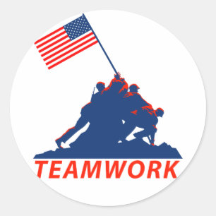 Teamwork Classic Round Sticker