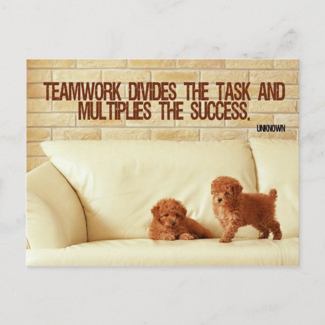 Teamwork Inspirational Postcard (Front)