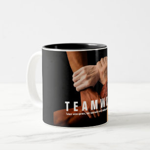 Teamwork Inspirational Quote Motivational Two-Tone Coffee Mug