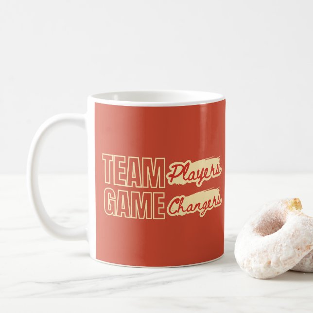 Teamwork Inspirational Quote Office Corporate Gift Coffee Mug (With Donut)